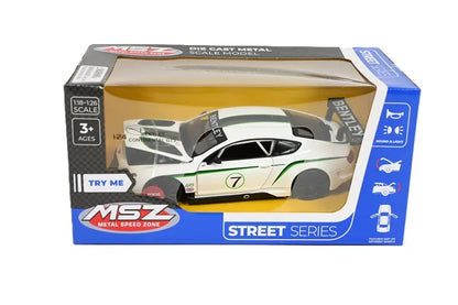 Model Bentley Continental GT3 biały ze światłem i dźwiękiem