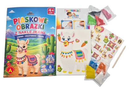 Zestaw kreatywny piaskowe obrazki Alpaka 32994