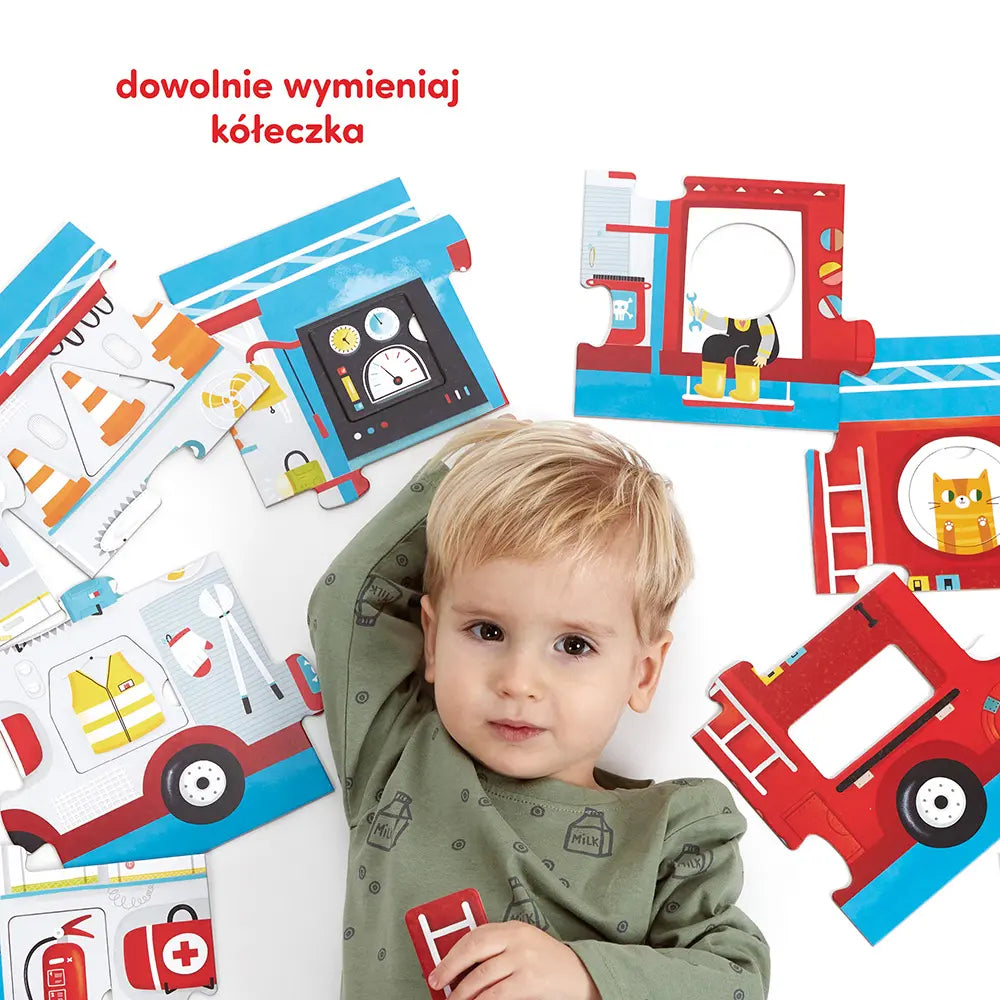CzuCzu Puzzle z dziurką Wóz strażacki 90401