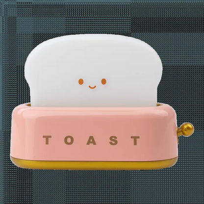 Lampka nocna LED - Toster różowy