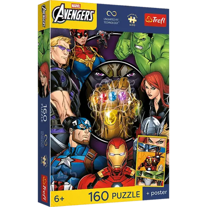 Puzzle Premium Plus Kids UFT, Marvel 160 el. Bohater dnia