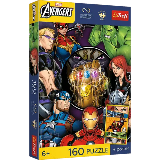 Puzzle Premium Plus Kids UFT, Marvel 160 el. Bohater dnia