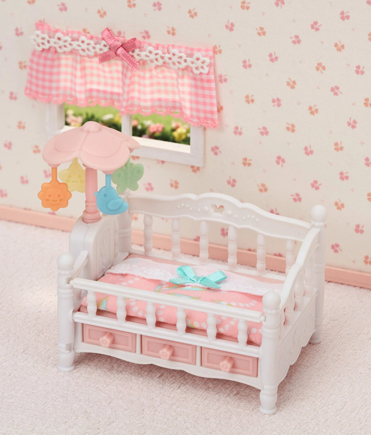 Sylvanian łóżeczko z karuzelką