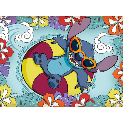 Puzzle 30 elementów stitch na wakacjach