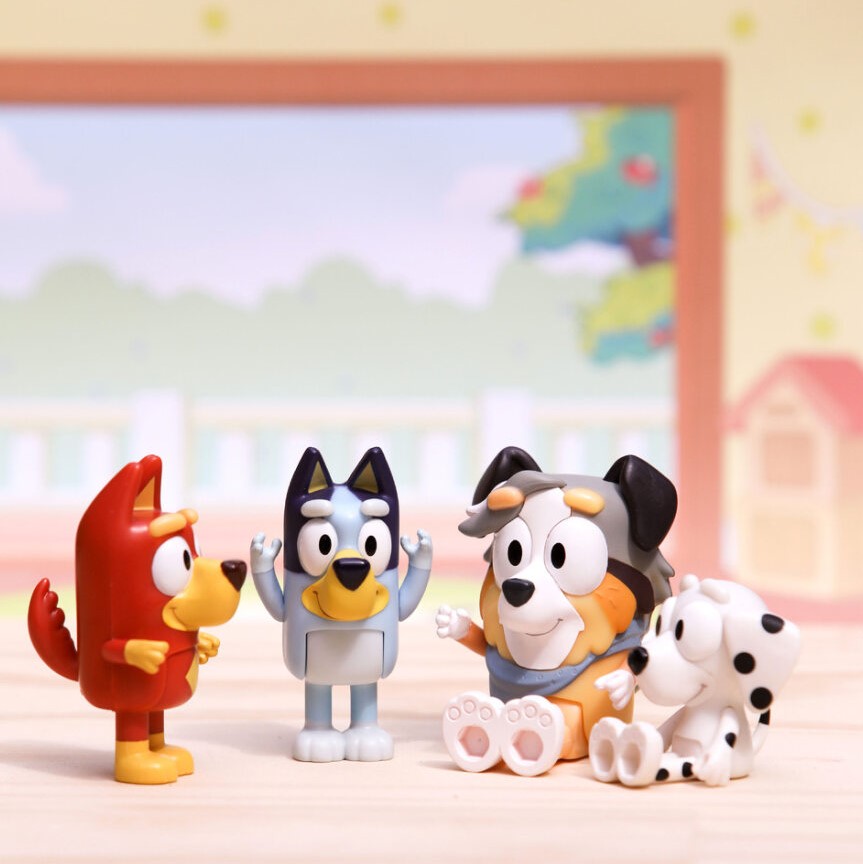 Bluey figurki 4-pak szkolna paczka