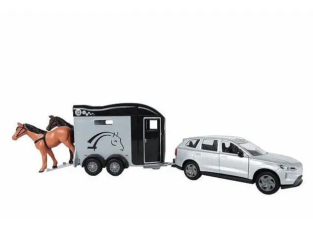 Volvo EX 90 z przyczepą do transportu koni - 28cm