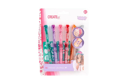 Create It! Długopisy żelowe do tatuażu - 6 kolorów