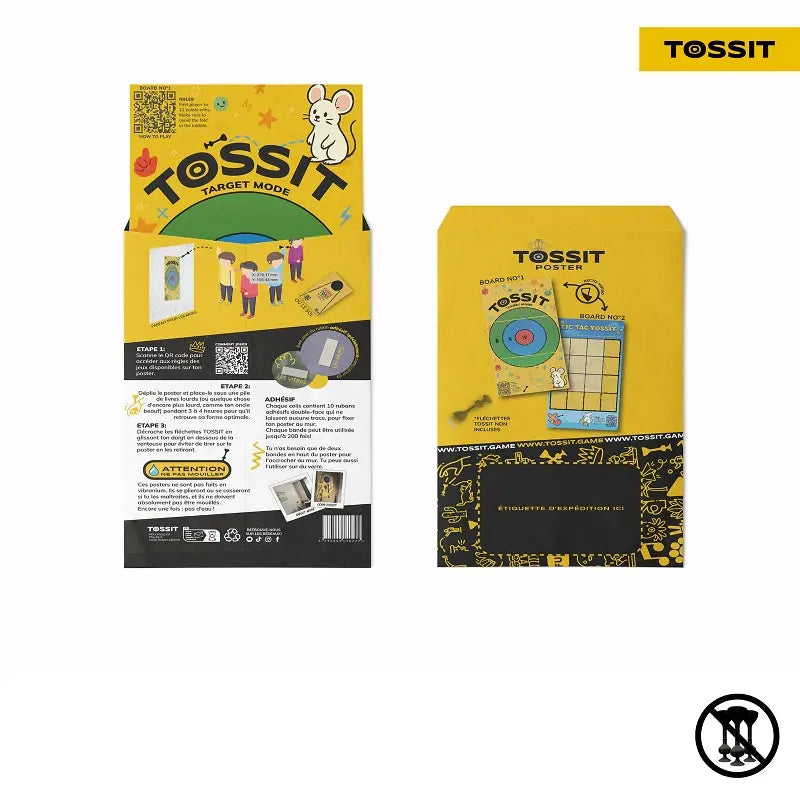 TOSSIT, Tarcza plakat kartonowy, Target i Tic-Tak-Toe