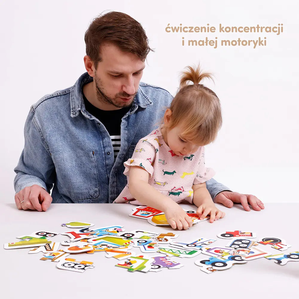CzuCzu Puzzle progresywne Pojazdy na budowie 2+