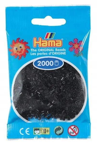 Mini koraliki 2000 szt czarne