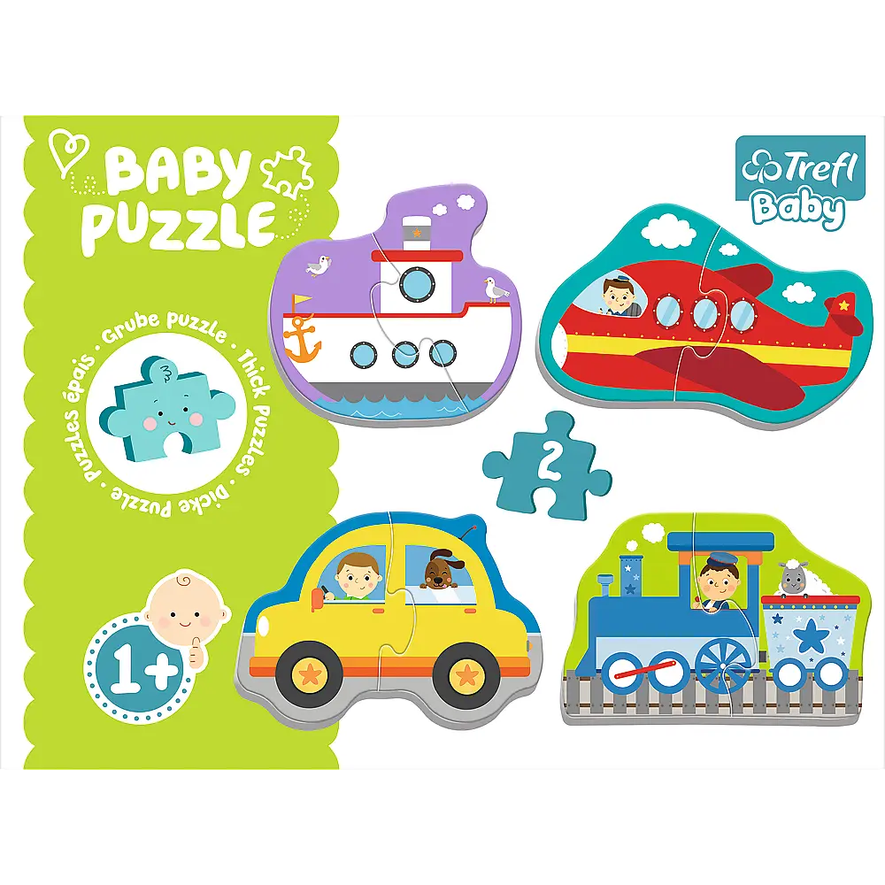 Baby puzzle pojazdy transportowe