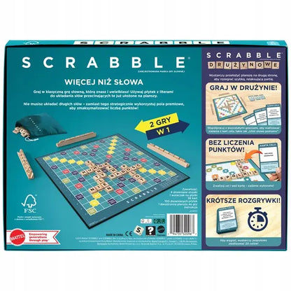 Gra Scrabble, drewniane elementy