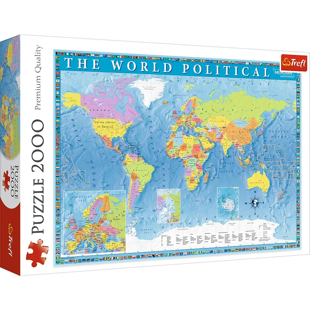 PUZZLE 2000 Polityczna mapa świata 27099