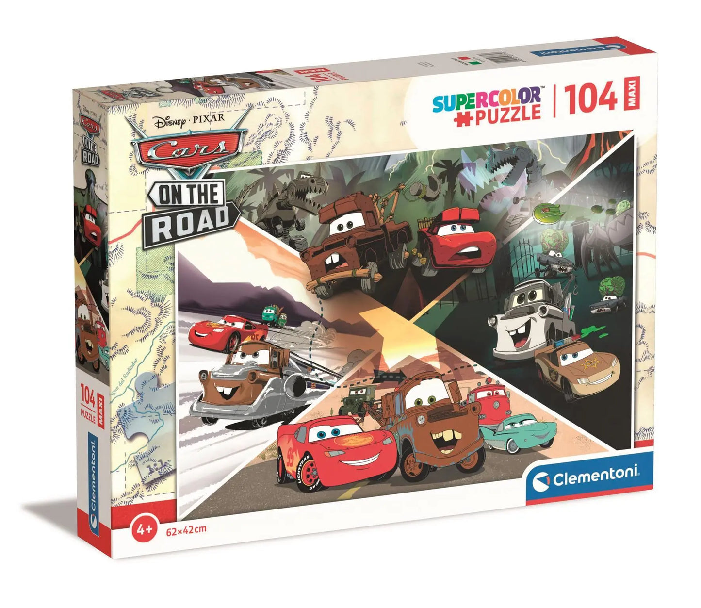 Puzzle 104 maxi SuperColor Disney Cars