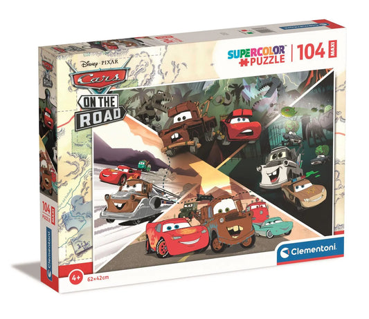 Puzzle 104 maxi SuperColor Disney Cars