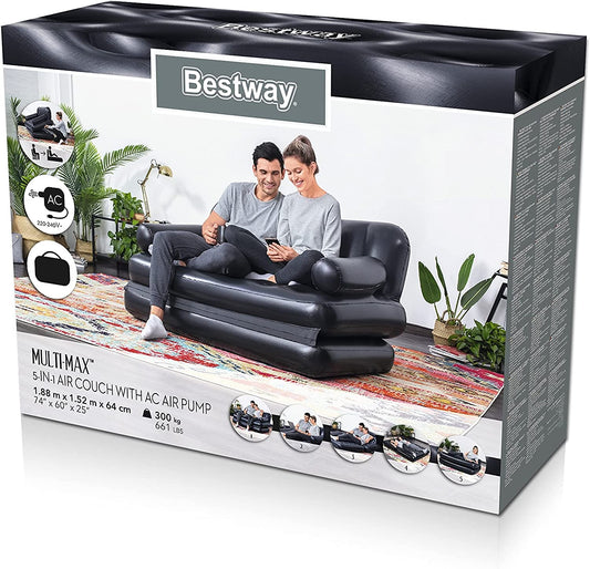 Sofa 2-os 5w1 188x152x64cm z pompką B75056 24084