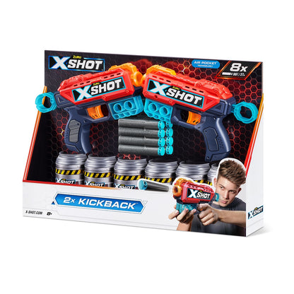 ZURU X-SHOT Kickback 2 pistolety+6pusz.36202 06995