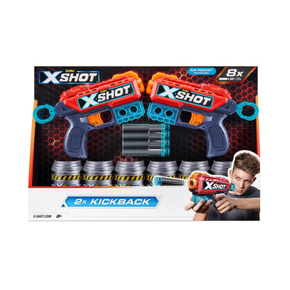 ZURU X-SHOT Kickback 2 pistolety+6pusz.36202 06995