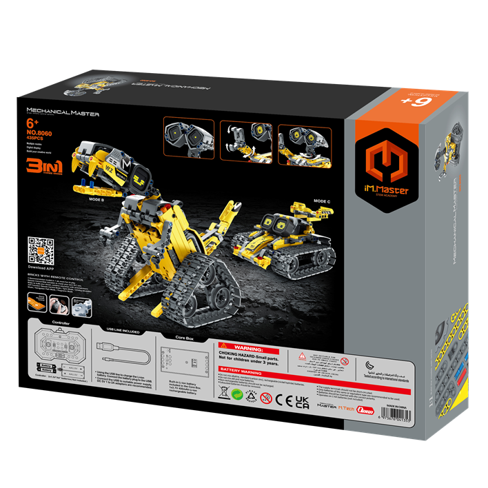 Immaster rc klocki robodino 3w1 435 elementów