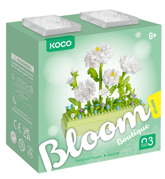 Klocki KOCO kwiaty jaśminu 285 elementów