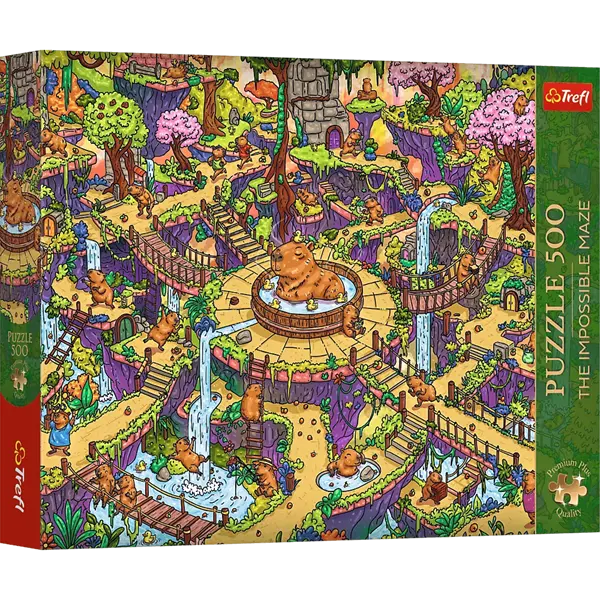 PUZZLE 500 PremPlus Maze Zabawne kapibary 37631