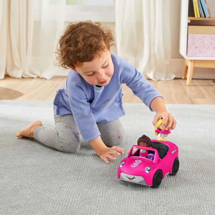 Fisher-price little people cabriolet barbie + figurki