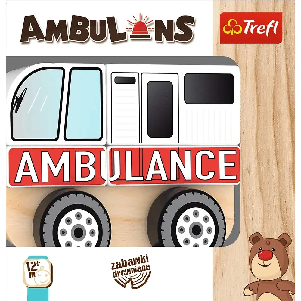 Zabawka drewniany Ambulans
