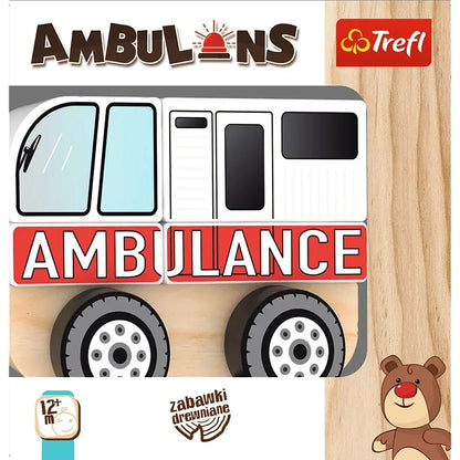 Zabawka drewniany Ambulans