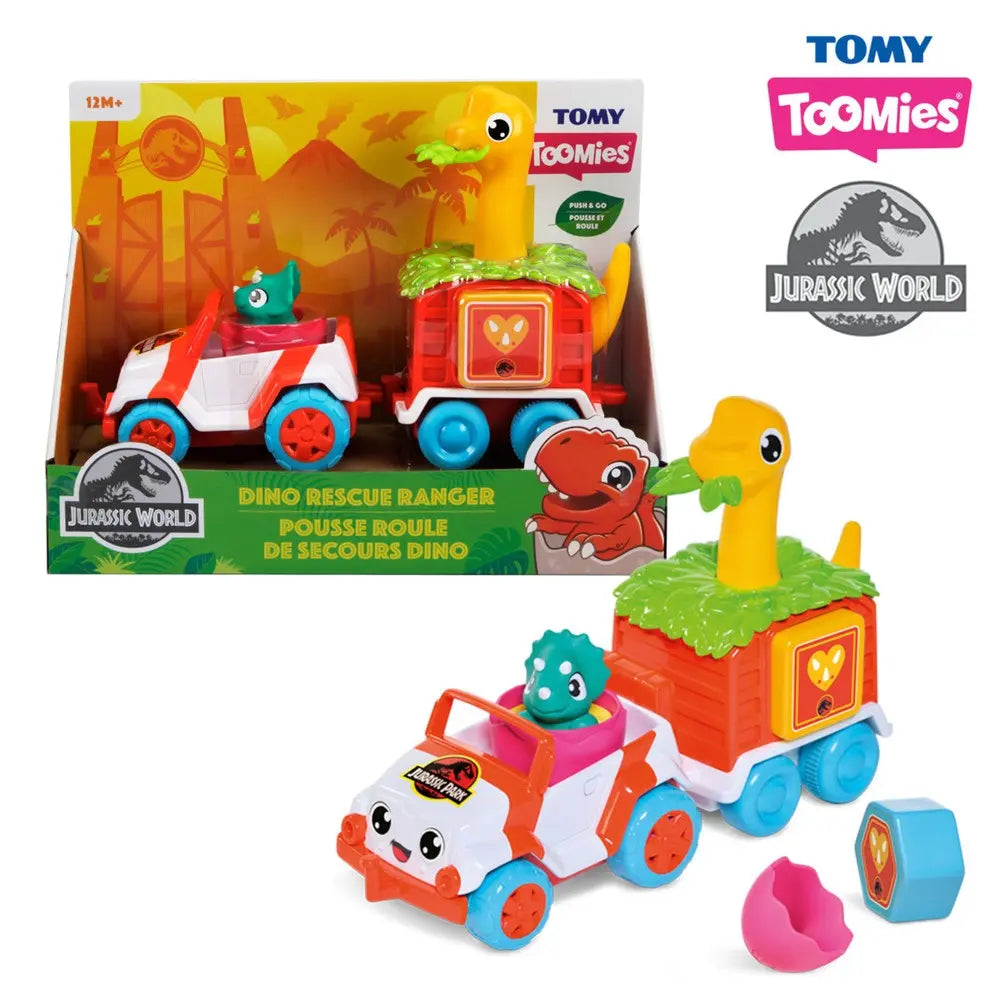 Tomy toomies toomies jeep z dino i przyczepą