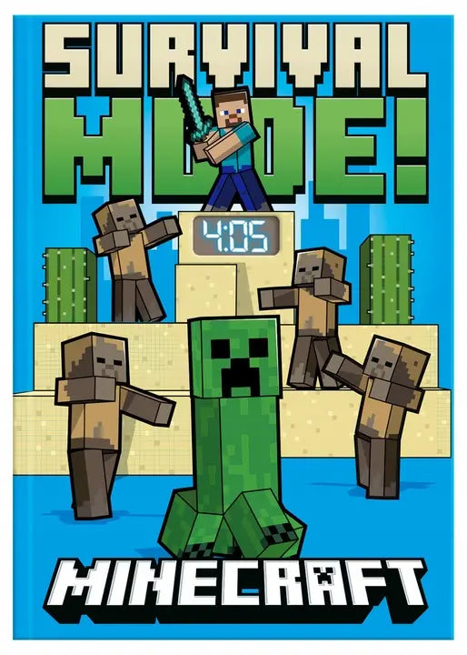 Minecraft - Notatnik z zegarkiem LCD