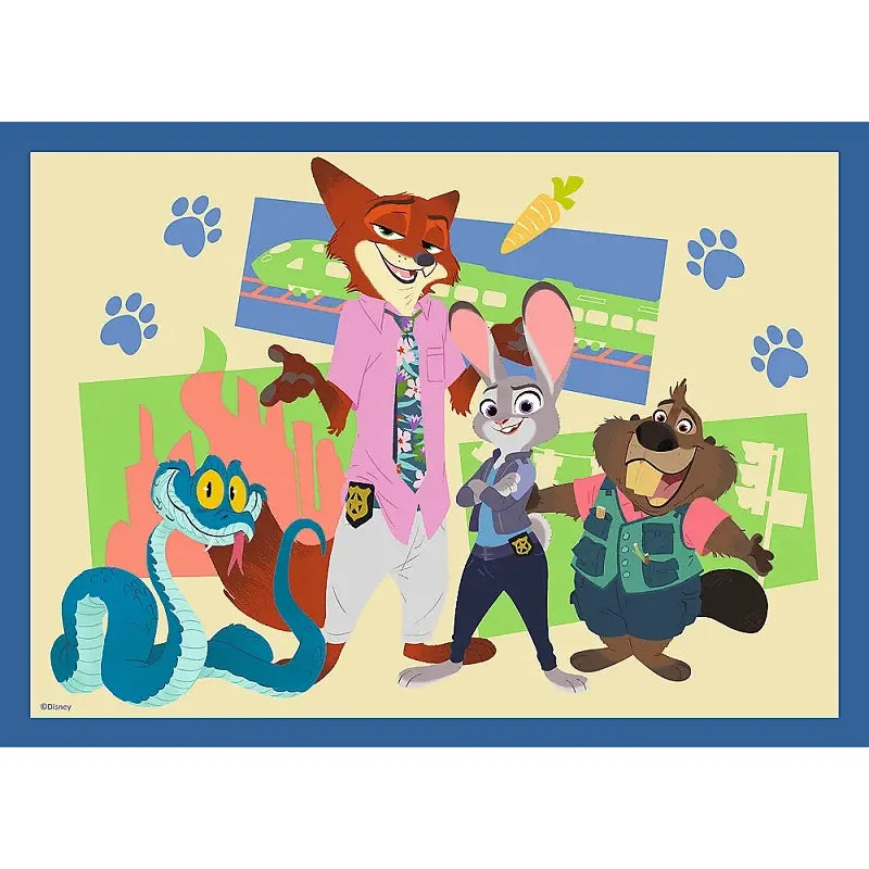 Puzzle 4w1 Zwierzogród 2 - Zootopia pełna przygód