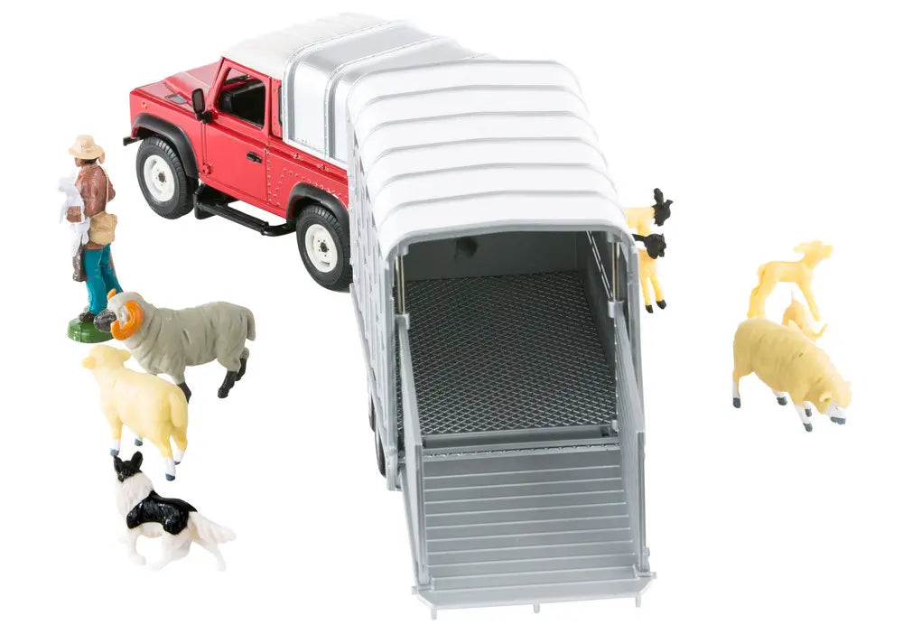 Britains land rover z przyczepą zestaw