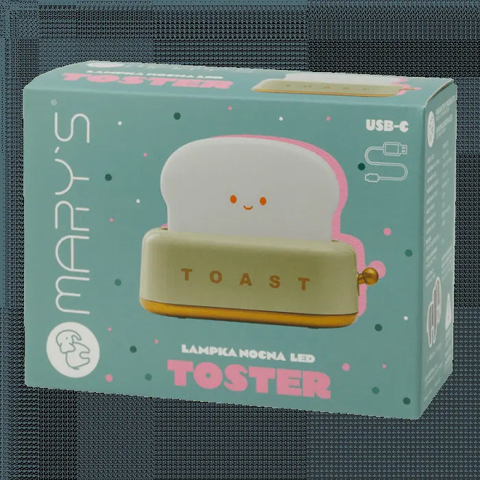 Lampka nocna LED - Toster żółty