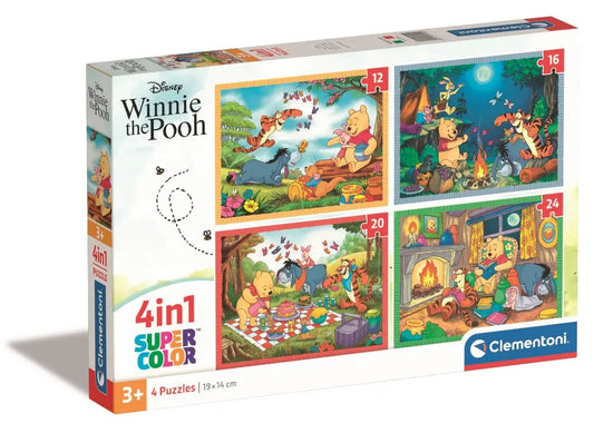 Puzzle 4w1 superkolor kubuś puchatek