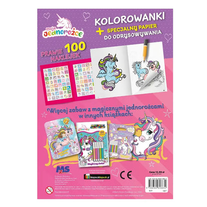 Moje jednorożce odrysuj koloruj jednorożce zapraszają do zabawy