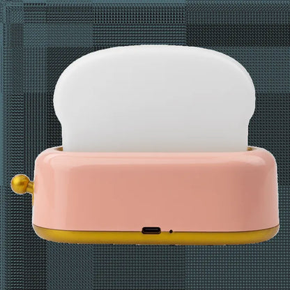 Lampka nocna LED - Toster różowy