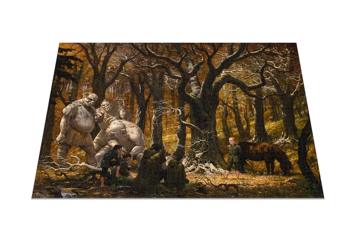 Puzzle 1000 elementów władca pierścieni: pieśń wśród trollowych wzgórz