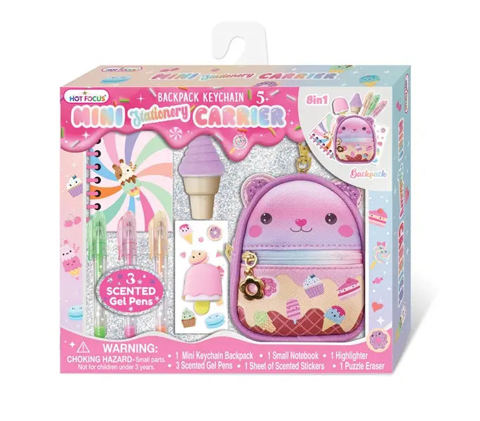 Zestaw miniaturek z mini plecaczkiem, Lody
