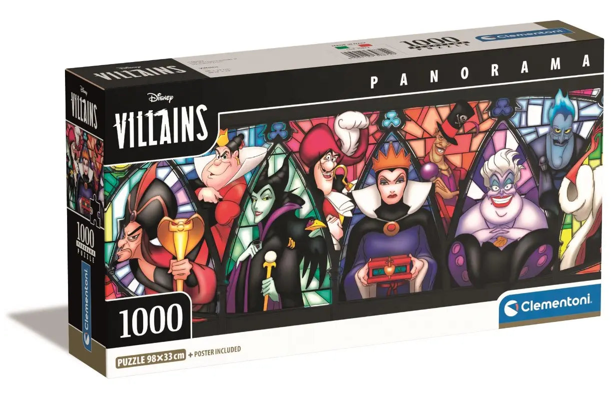Clementoni puzzle 1000 elementów Panorama Compact Disney Villains