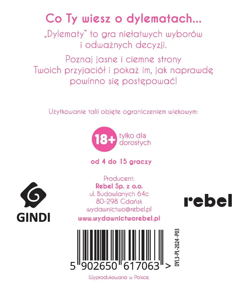 Gra, Dylematy 3, 18+