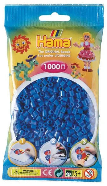 Midi koraliki 1000szt, ciemno niebieskie