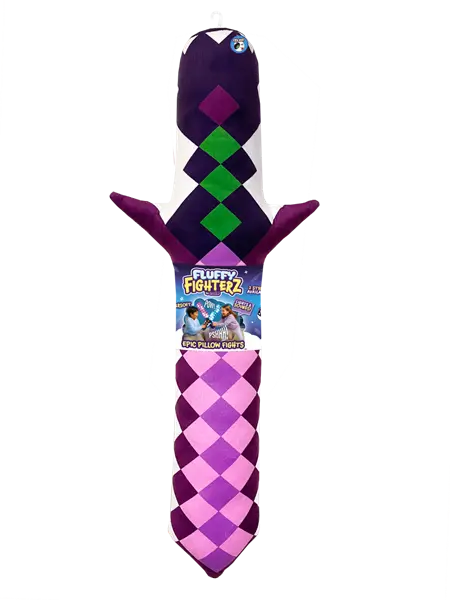 FLUFFY FIGHTERZ pluszowy miecz pixel z dźwiękiem i światłem fioletowo różowy FFSW001-Pl