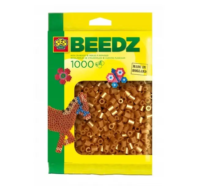 Koraliki do prasowanek 1000 szt brązowe