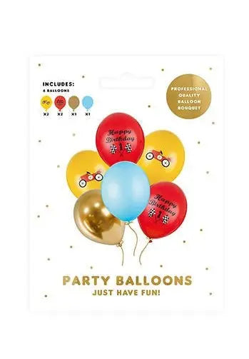 Balony 30cm - Happy Birthday - 6 szt.
