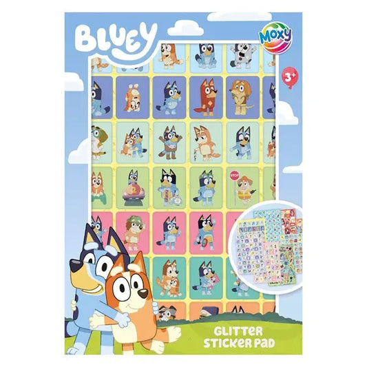 Naklejki brokatowe Bluey - A5 8 arkuszy