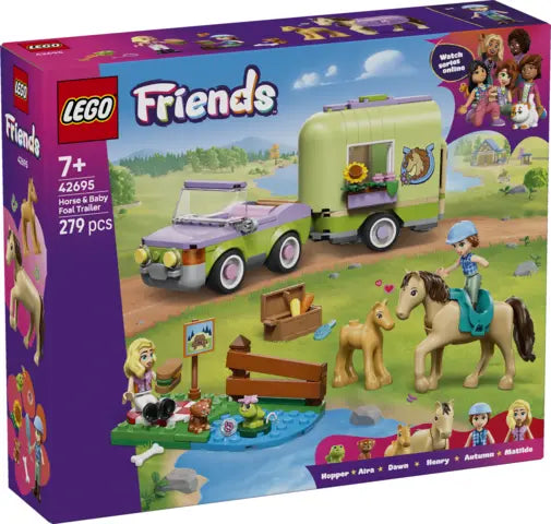 Lego Friends - Przyczepa z koniem i źrebaczkiem