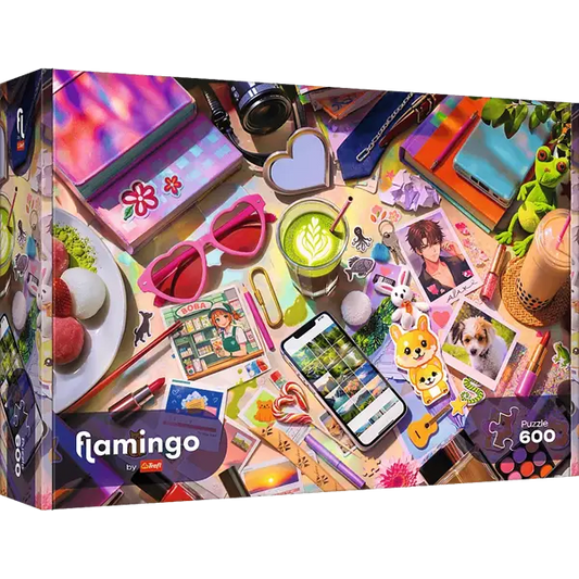 Puzzle 600 el. Flamingo by Trefl, Mój mały świat