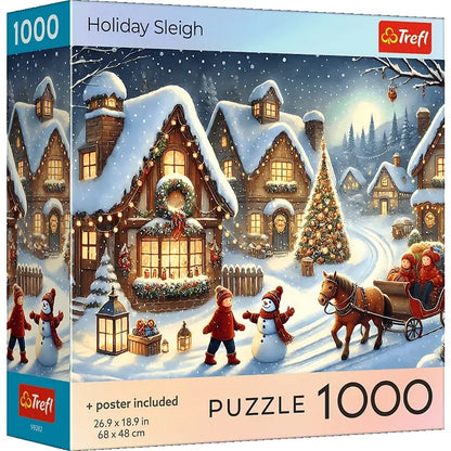 Puzzle 1000 el. USA Collection: Holiday Sleigh