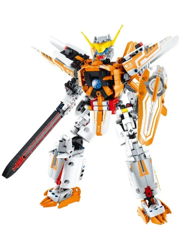 Immaster klocki mech wojownik żółty 833 elementy