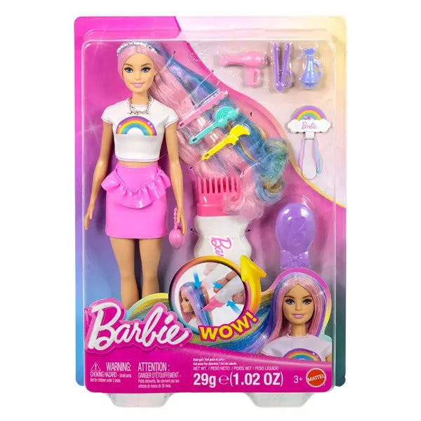 Barbie lalka tęczowe brokatowe włosy JJP07 /6